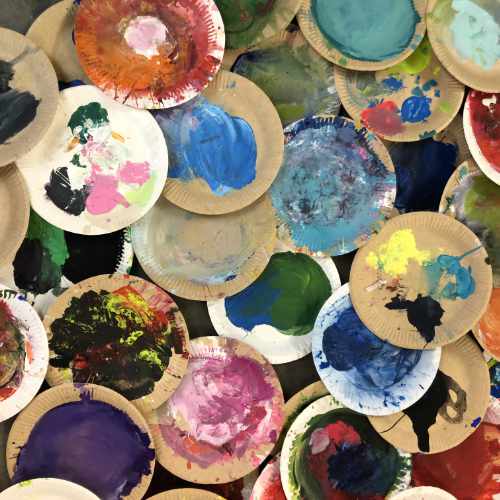 buntes Bild von Farbpaletten