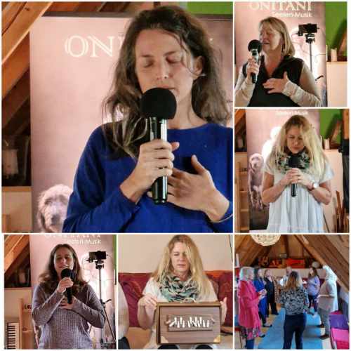 Bilder von Menschen, die singen