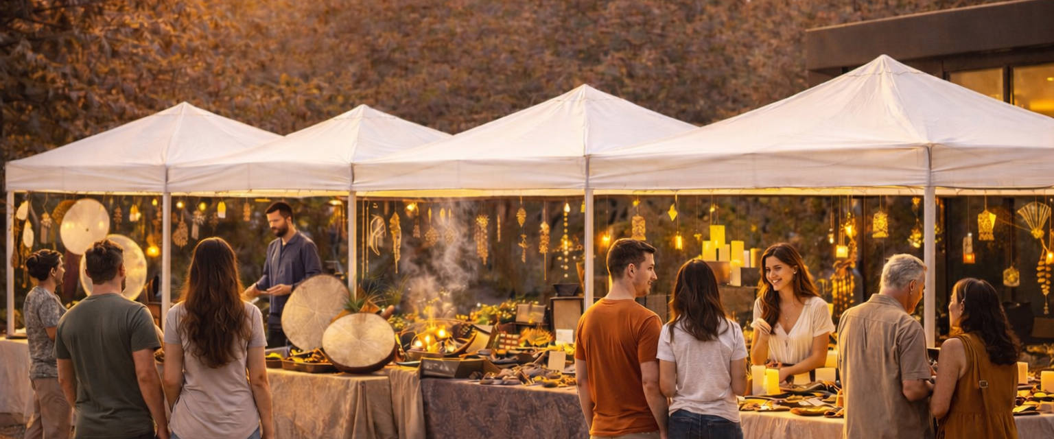 Räucherschale mit aufsteigendem Rauch auf Holztisch, stimmungsvolle Zeremonien-Atmosphäre.